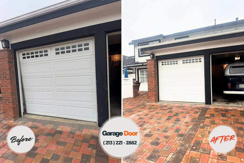 Before and after: garage door repair Indian Head, MD